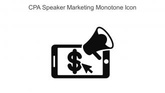 CPA Speaker Marketing Monotone Icon In Powerpoint Pptx Png And Editable Eps Format