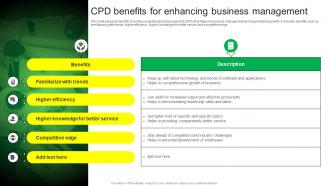 CPD Benefits For Enhancing Business Management
