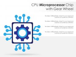 Cpu microprocessor chip with gear wheel