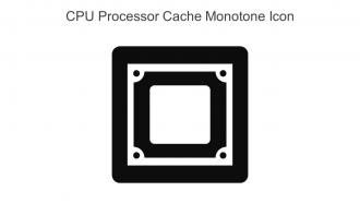 CPU Processor Cache Monotone Icon In Powerpoint Pptx Png And Editable Eps Format