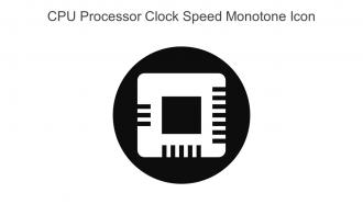CPU Processor Clock Speed Monotone Icon In Powerpoint Pptx Png And Editable Eps Format