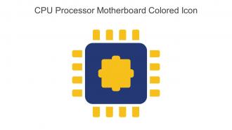 CPU Processor Motherboard Colored Icon In Powerpoint Pptx Png And Editable Eps Format
