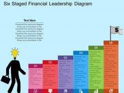 Cq six staged financial leadership diagram flat powerpoint design