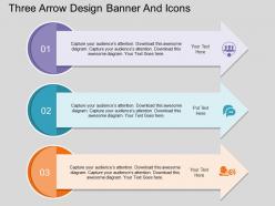 Cq three arrow design banner and icons flat powerpoint design