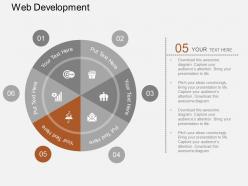 Cr six staged web development circle with icons flat powerpoint design