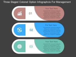 Cr three staged colored option infographcis for management flat powerpoint design