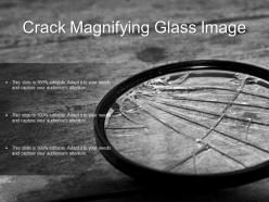 Crack magnifying glass image