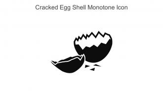 Cracked Egg Shell Monotone Icon In Powerpoint Pptx Png And Editable Eps Format