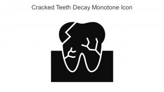 Cracked Teeth Decay Monotone Icon In Powerpoint Pptx Png And Editable Eps Format