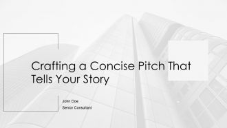 Crafting A Concise Pitch That Tells Your Story PPT Presentation AT
