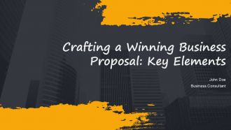 Crafting A Winning Business Proposal Key Elements PPT Template AT