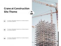 Crane at construction site theme