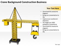 Crane background construction business ppt graphics icons powerpoint
