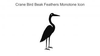 Crane Bird Beak Feathers Monotone Icon In Powerpoint Pptx Png And Editable Eps Format
