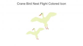 Crane Bird Nest Flight Colored Icon In Powerpoint Pptx Png And Editable Eps Format