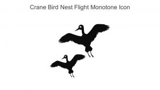 Crane Bird Nest Flight Monotone Icon In Powerpoint Pptx Png And Editable Eps Format
