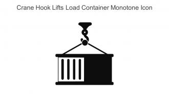 Crane Hook Lifts Load Container Monotone Icon in powerpoint pptx png and editable eps format
