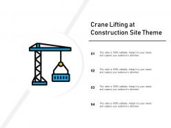 Crane Lifting At Construction Site Theme
