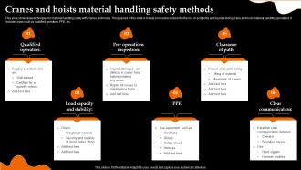Cranes And Hoists Material Handling Safety Methods