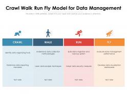 Crawl walk run fly model for data management