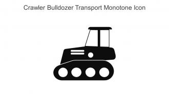 Crawler Bulldozer Transport Monotone Icon In Powerpoint Pptx Png And Editable Eps Format