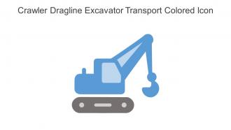 Crawler Dragline Excavator Transport Colored Icon In Powerpoint Pptx Png And Editable Eps Format