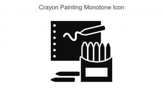 Crayon Painting Monotone Icon In Powerpoint Pptx Png And Editable Eps Format