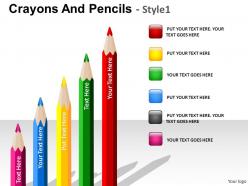 Crayons and pencils style 1 powerpoint presentation slides