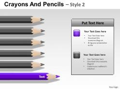 Crayons and pencils style 2 powerpoint presentation slides