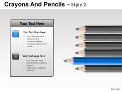 Crayons and pencils style 2 powerpoint presentation slides