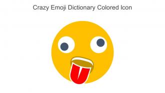 Crazy Emoji Dictionary Colored Icon In Powerpoint Pptx Png And Editable Eps Format