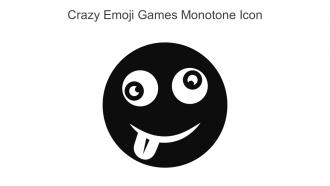 Crazy Emoji Games Monotone Icon In Powerpoint Pptx Png And Editable Eps Format