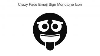 Crazy Face Emoji Sign Monotone Icon In Powerpoint Pptx Png And Editable Eps Format