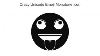 Crazy Unicode Emoji Monotone Icon In Powerpoint Pptx Png And Editable Eps Format