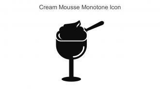 Cream Mousse Monotone Icon In Powerpoint Pptx Png And Editable Eps Format