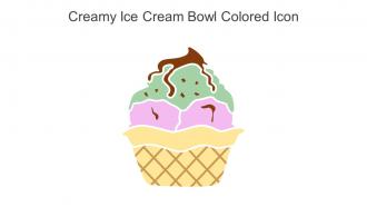 Creamy Ice Cream Bowl Colored Icon In Powerpoint Pptx Png And Editable Eps Format