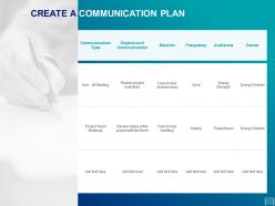 Create A Communication Plan Ppt Powerpoint Presentation Diagrams