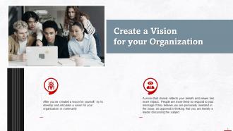 Create A Vision For Organization As Business Leader Training Ppt