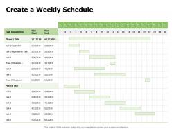 Create a weekly schedule ppt powerpoint presentation pictures