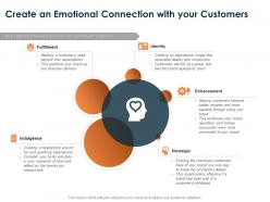 Create an emotional connection with your customers enhancement ppt slides examples