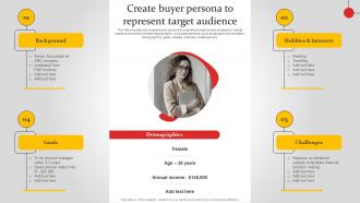 Create Buyer Persona To Represent Target Audience Improving Brand Awareness MKT SS V