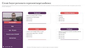Create Buyer Persona To Represent Target Audience Strategic Real Time Marketing Guide MKT SS V