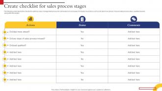 Create Checklist For Sales Process Stages Implementing Sales Risk Management