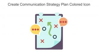 Create Communication Strategy Plan Colored Icon In Powerpoint Pptx Png And Editable Eps Format