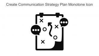 Create Communication Strategy Plan Monotone Icon In Powerpoint Pptx Png And Editable Eps Format