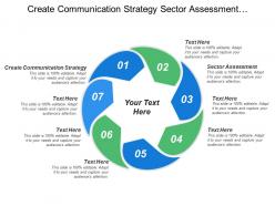Create communication strategy sector assessment prioritize coordinate strategies