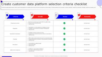 Create Customer Data Platform Selection Criteria Checklist Boosting Marketing Results MKT SS V