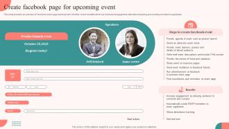 Create Facebook Page For Upcoming Event Tasks For Effective Launch Event Ppt Pictures