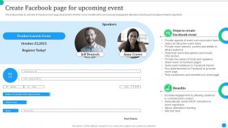 Create Facebook Page For Upcoming Product Launch Event Activities