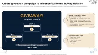 Create Giveaway Campaign To Influence Customers Buying Decision Direct Response Marketing